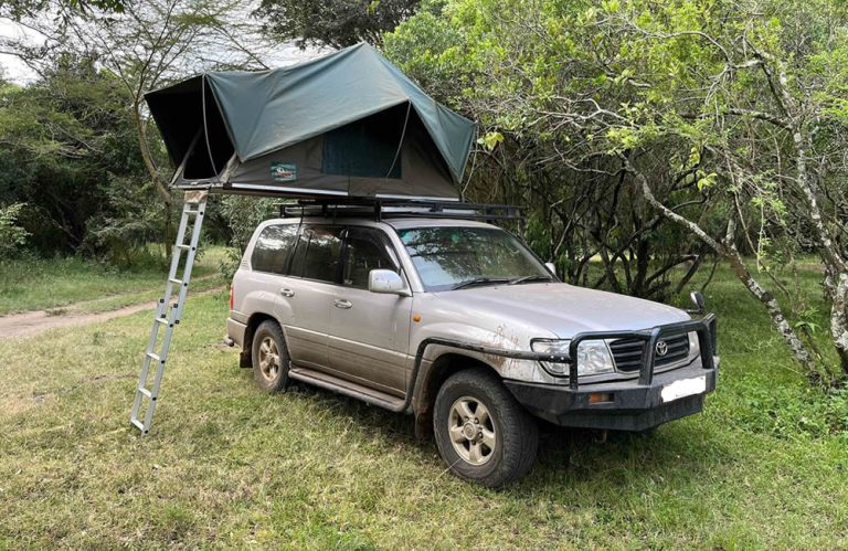 Prado with rooftop tent