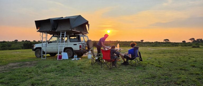 East African family get away in a 4x4 Land cruiser LX