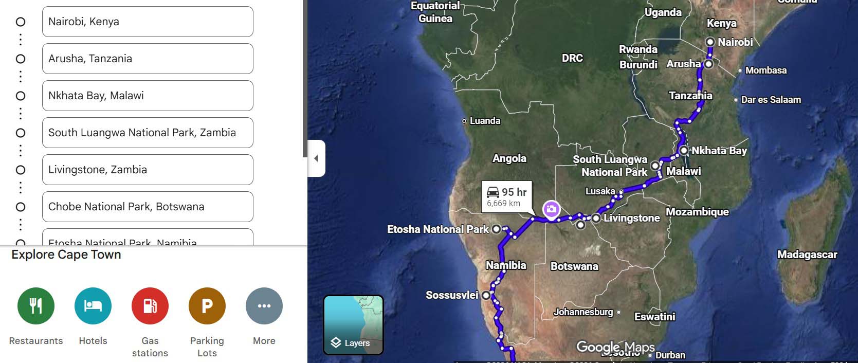 Self-Drive From Nairobi To Capetown
