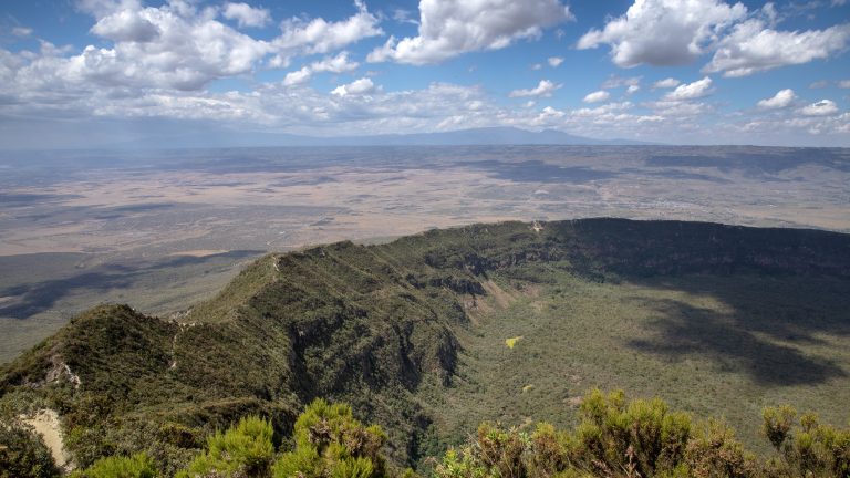 Mount Longonot, in Kenya's Great Rift Valley near Naivasha